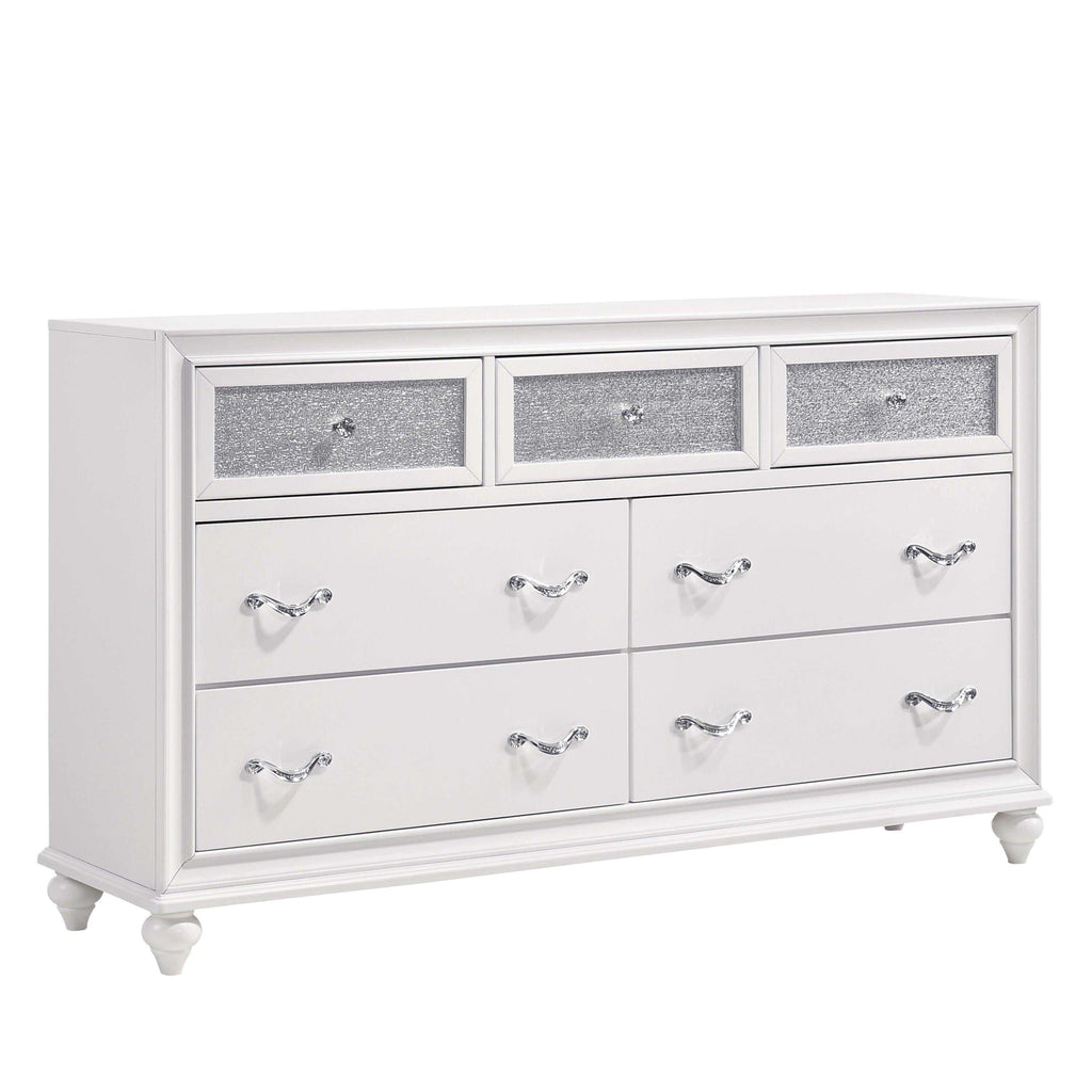 Barzini 5-piece California King Bedroom Set White