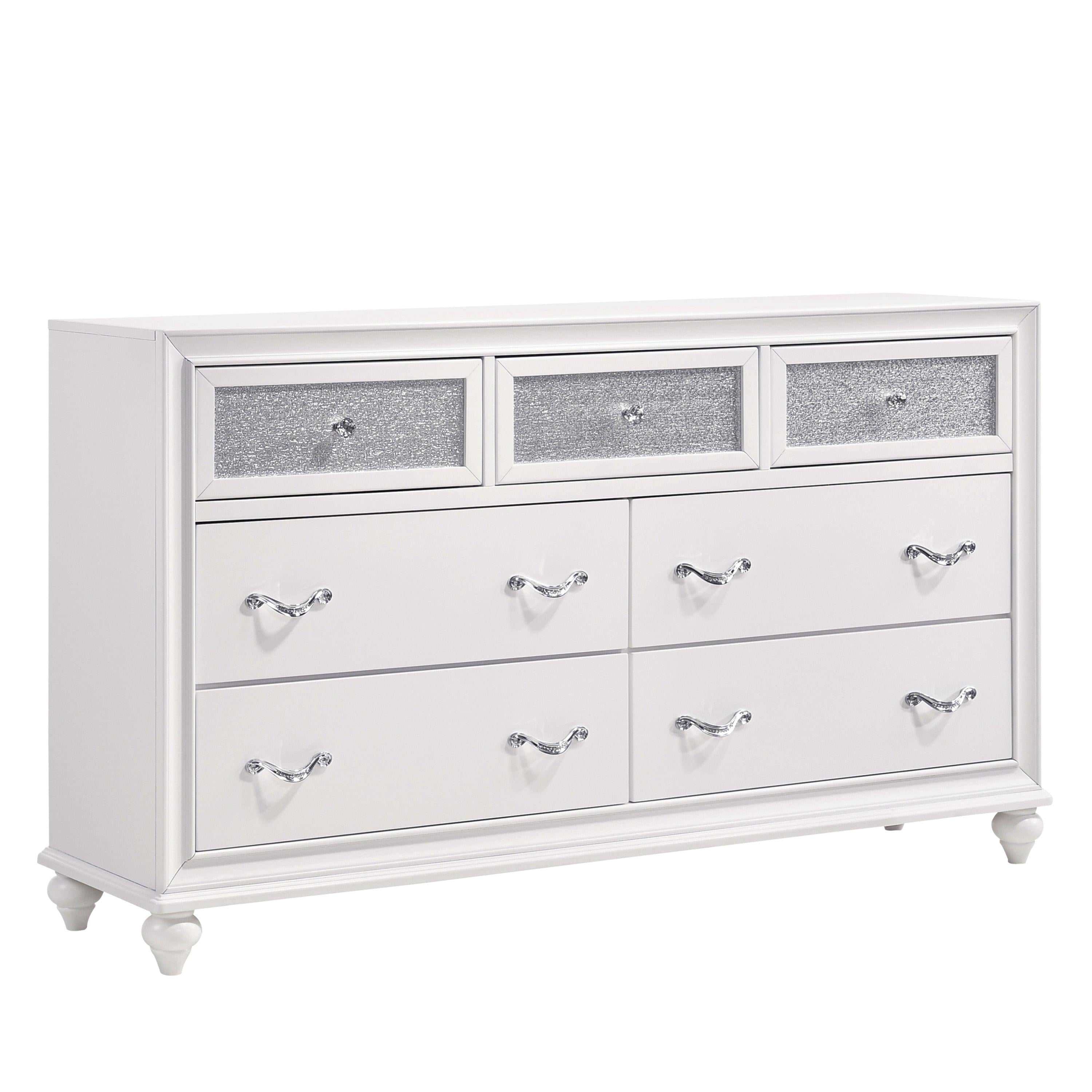 Barzini 5-piece California King Bedroom Set White