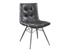 Aiken Faux Leather Upholstered Dining Side Chair Saddle Brown (Set of 4)