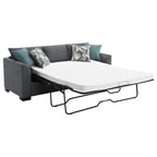 Storey Upholstered Sleeper Sectional Chaise Sofa Dark Grey