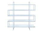 Elmer 63-inch 5-shelf Bookshelf Clear and Chrome