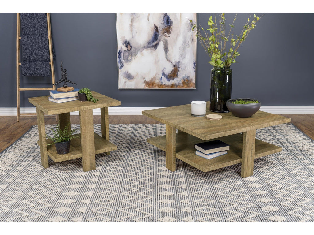 Dawn Square Engineered Wood Coffee Table Mango Brown