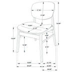 Benford Dining Side Chair Wood Seat Dark Brown (Set of 2)