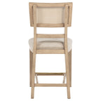 Kailani Rattan Cane Counter Side Chair Beige Oak (Set of 2)