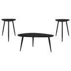 Odessa Triangular Solid Wood Coffee Table Black