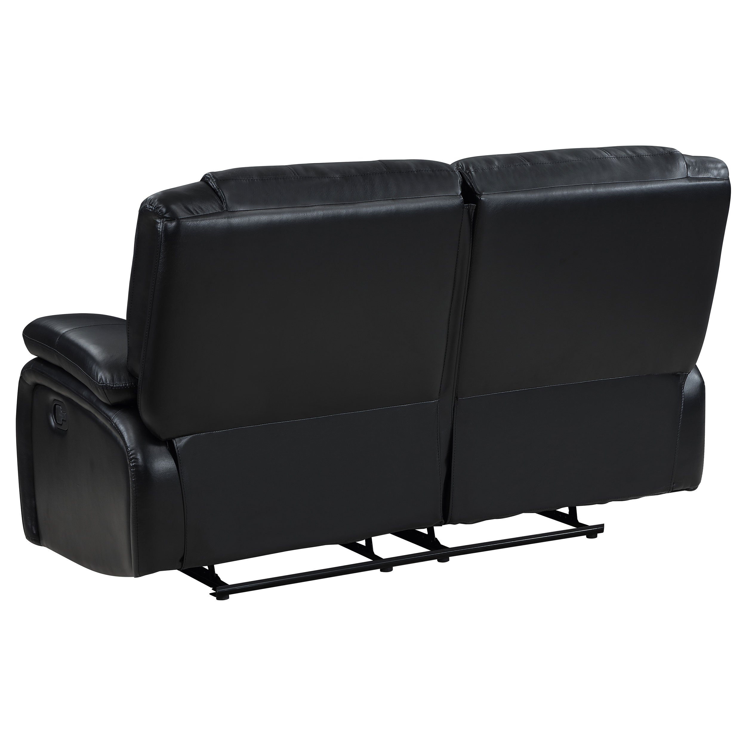 Camila 2-piece Upholstered Reclining Sofa Set Black
