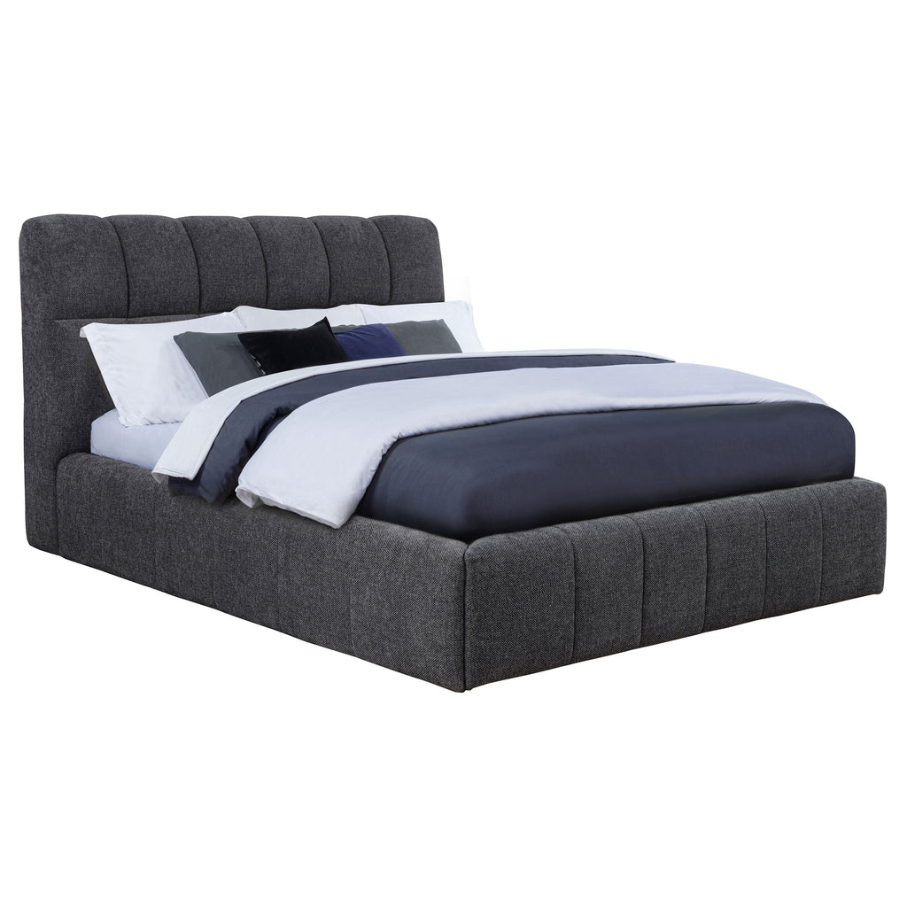 Nollet 48-inch Upholstered Eastern King Platform Bed Cream