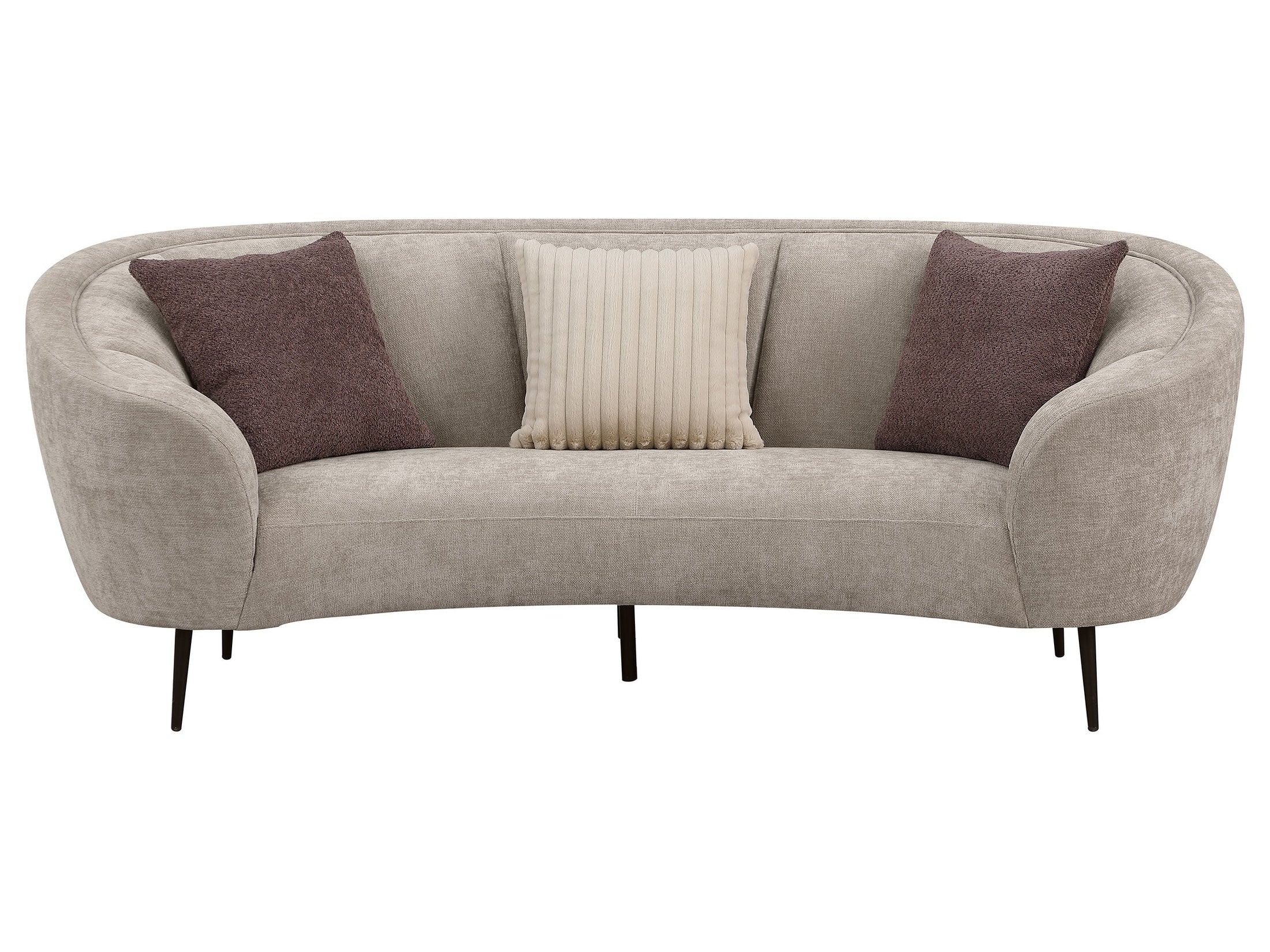 Ellorie 2-piece Upholstered Curved Sofa Set Beige