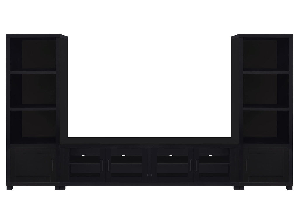 Jupiter 4-door Engineered Wood 79-inch TV Stand Black