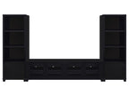 Jupiter 4-door Engineered Wood 79-inch TV Stand Black