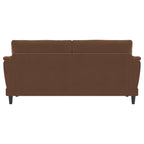 Selma 2-piece Velvet Upholstered Crescent Arm Sofa Set Rust