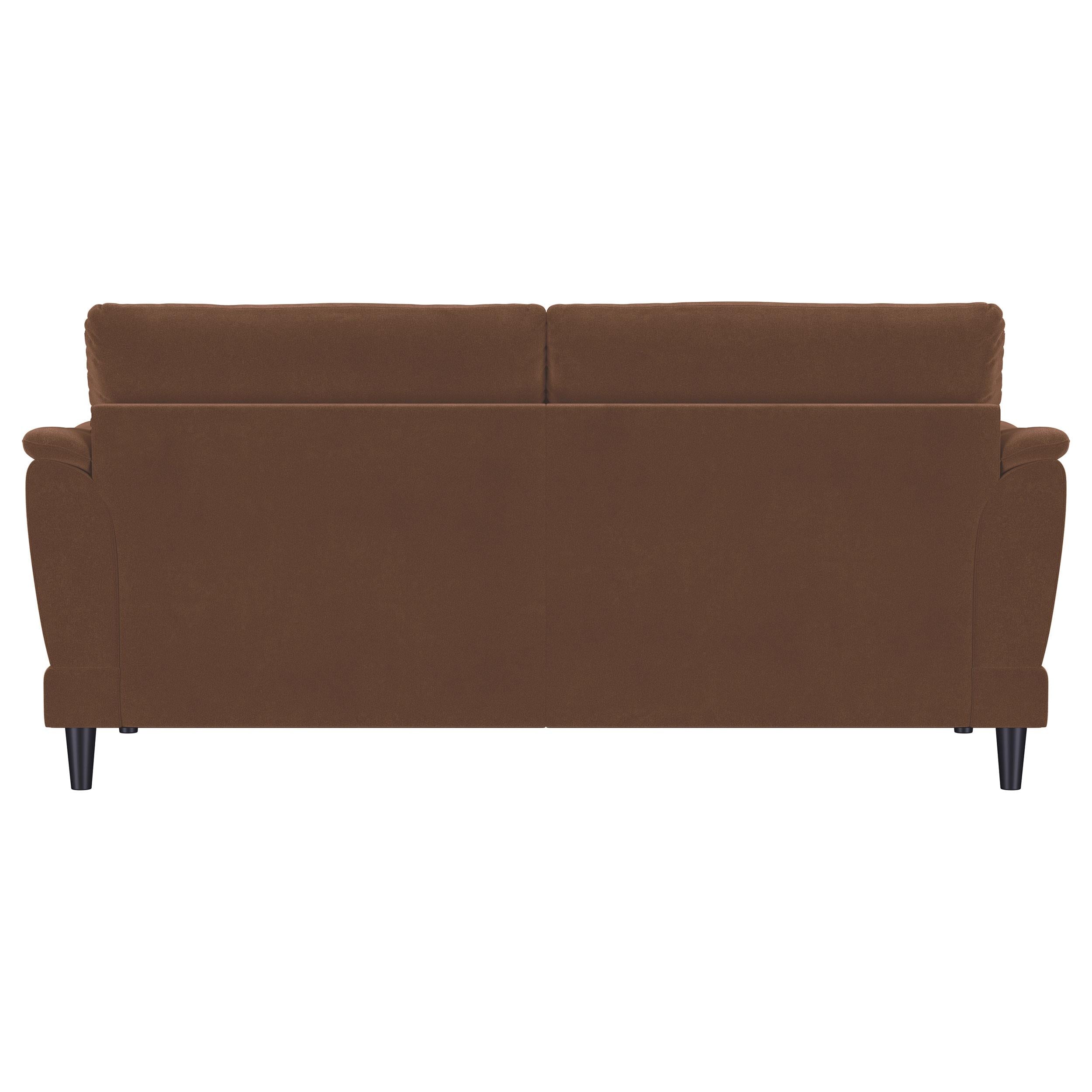 Selma 2-piece Velvet Upholstered Crescent Arm Sofa Set Rust