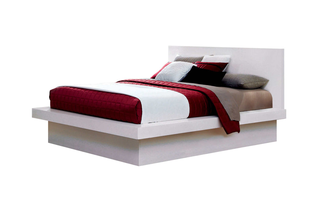 Jessica 4-piece Eastern King LED Bedroom Set Snow White