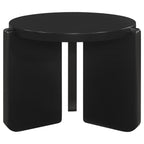 Cordova Round Solid Wood Coffee Table Black