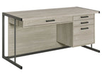 Loomis 60-inch 4-drawer Computer Desk Whitewashed Grey