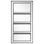 Oriel 24 x 47 Inch Rectangular 3-Shelf Wall Mirror Silver