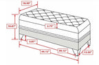 Barzini Velvet Upholstered Tufted Storage Bench Black