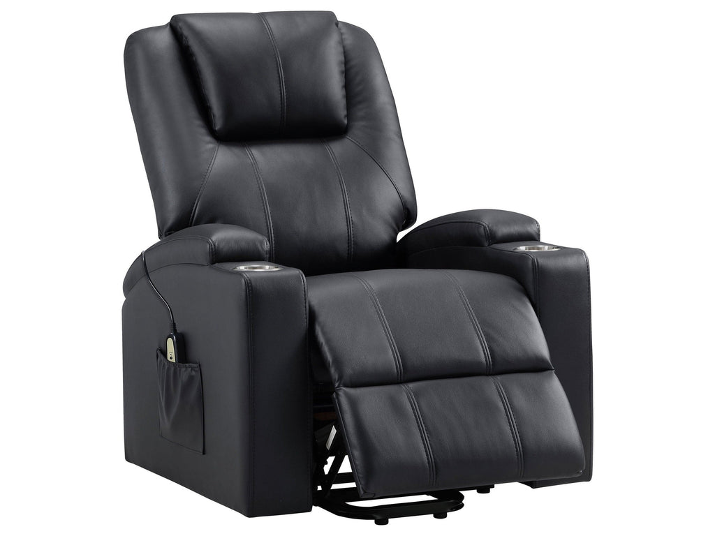 Armstrong Upholstered Power Lift Massage Recliner Espresso