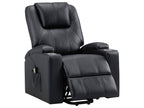Armstrong Upholstered Power Lift Massage Recliner Espresso