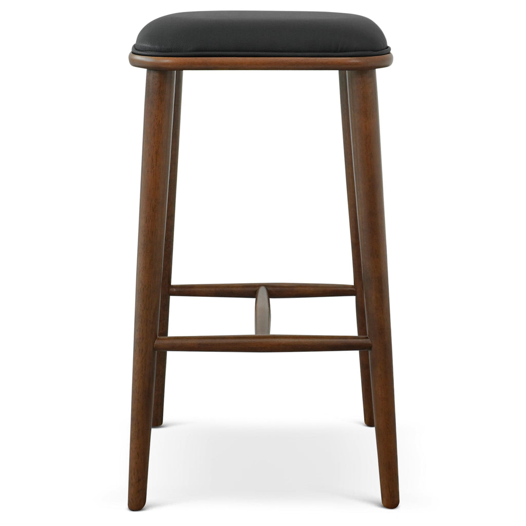 Jason Black PU Leather Bar Stool