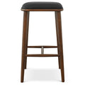Jason Black PU Leather Bar Stool