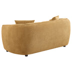 Aleisha Mustard Yellow Chenille Upholstered Loveseat