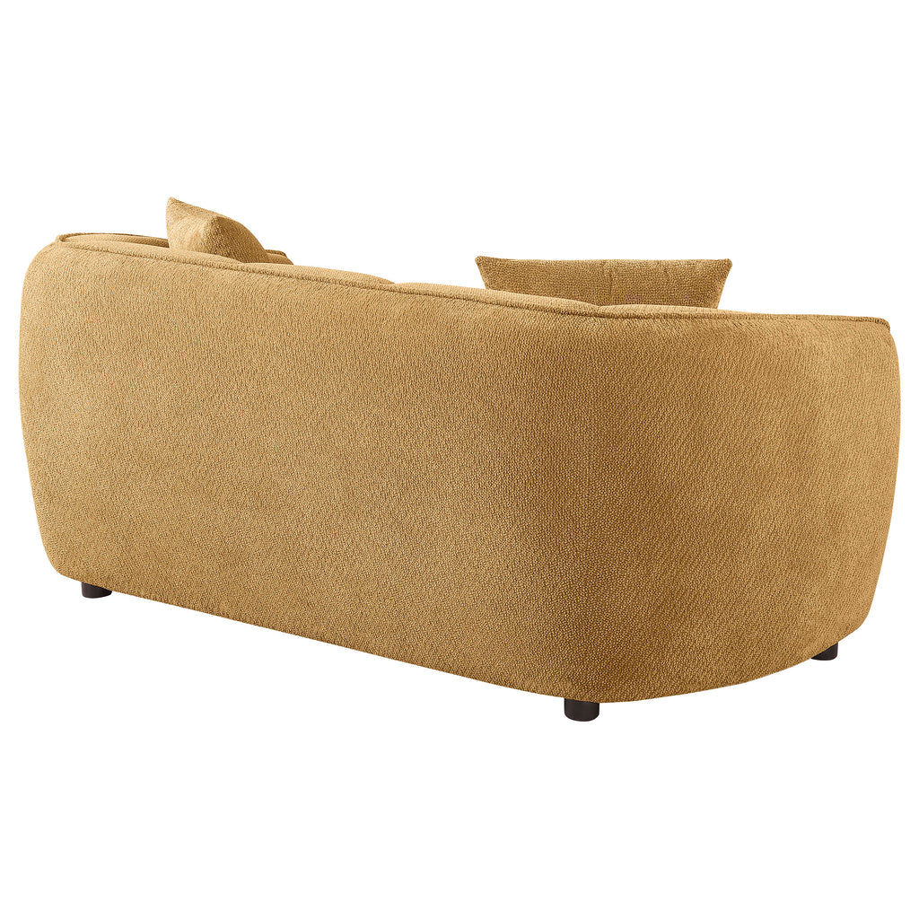 Aleisha Mustard Yellow Chenille Upholstered Loveseat