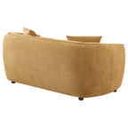 Aleisha Mustard Yellow Chenille Upholstered Loveseat