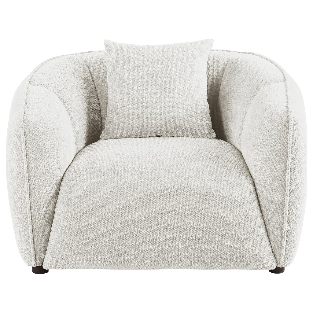 Aleisha Ivory Chenille Upholstered Accent Chair