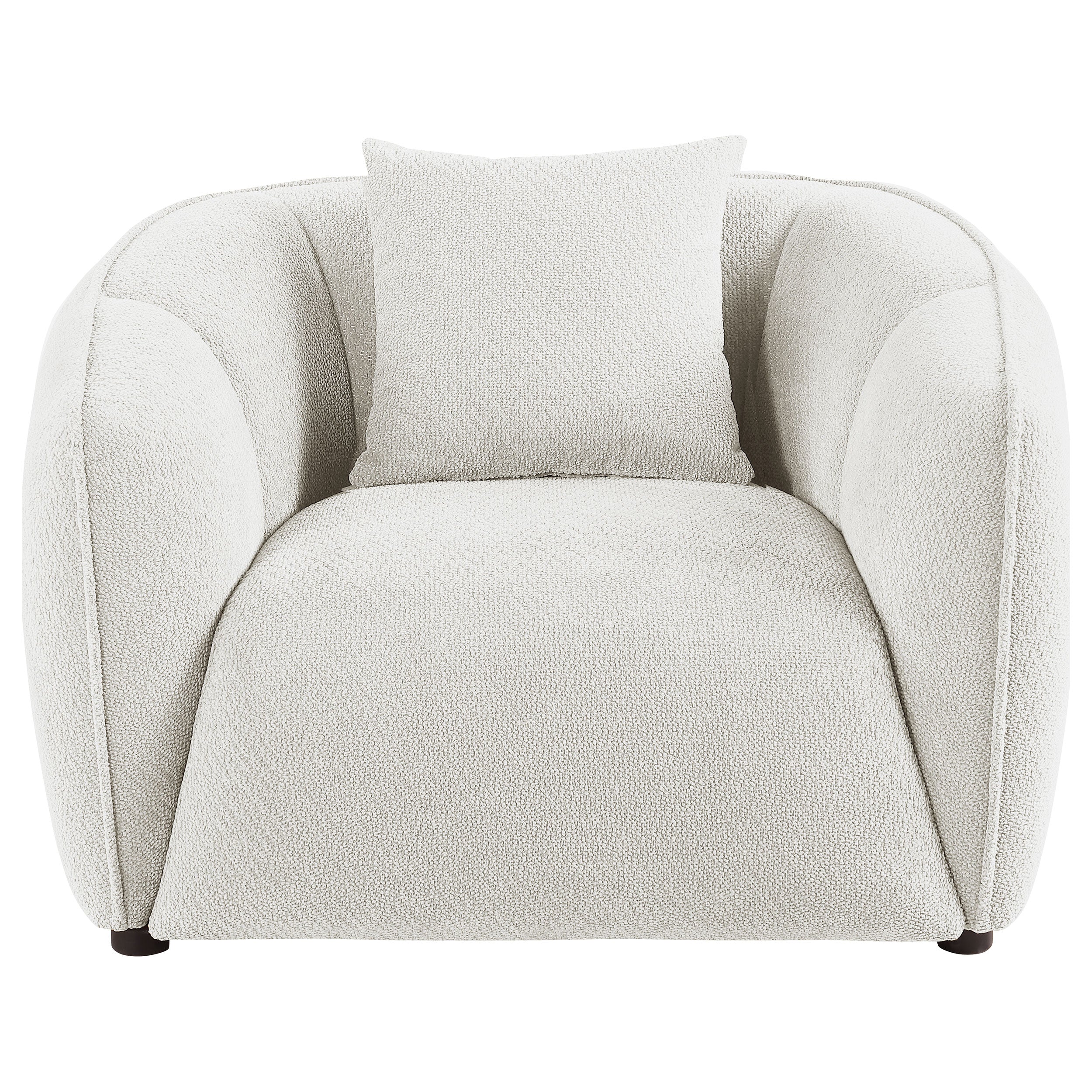 Aleisha Ivory Chenille Upholstered Accent Chair