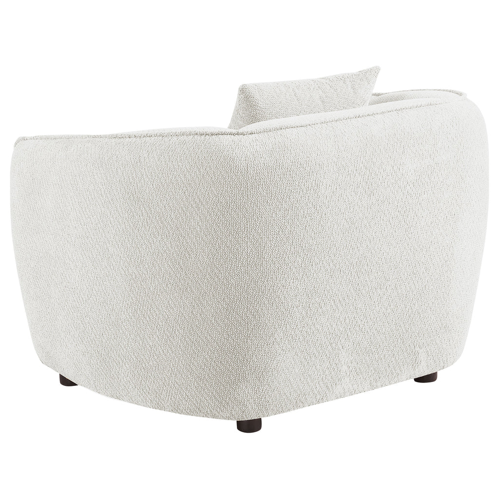 Aleisha Ivory Chenille Upholstered Accent Chair