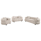 Whitney Contemporary Channel Tufted Woven Fabric Upholstered Sofa