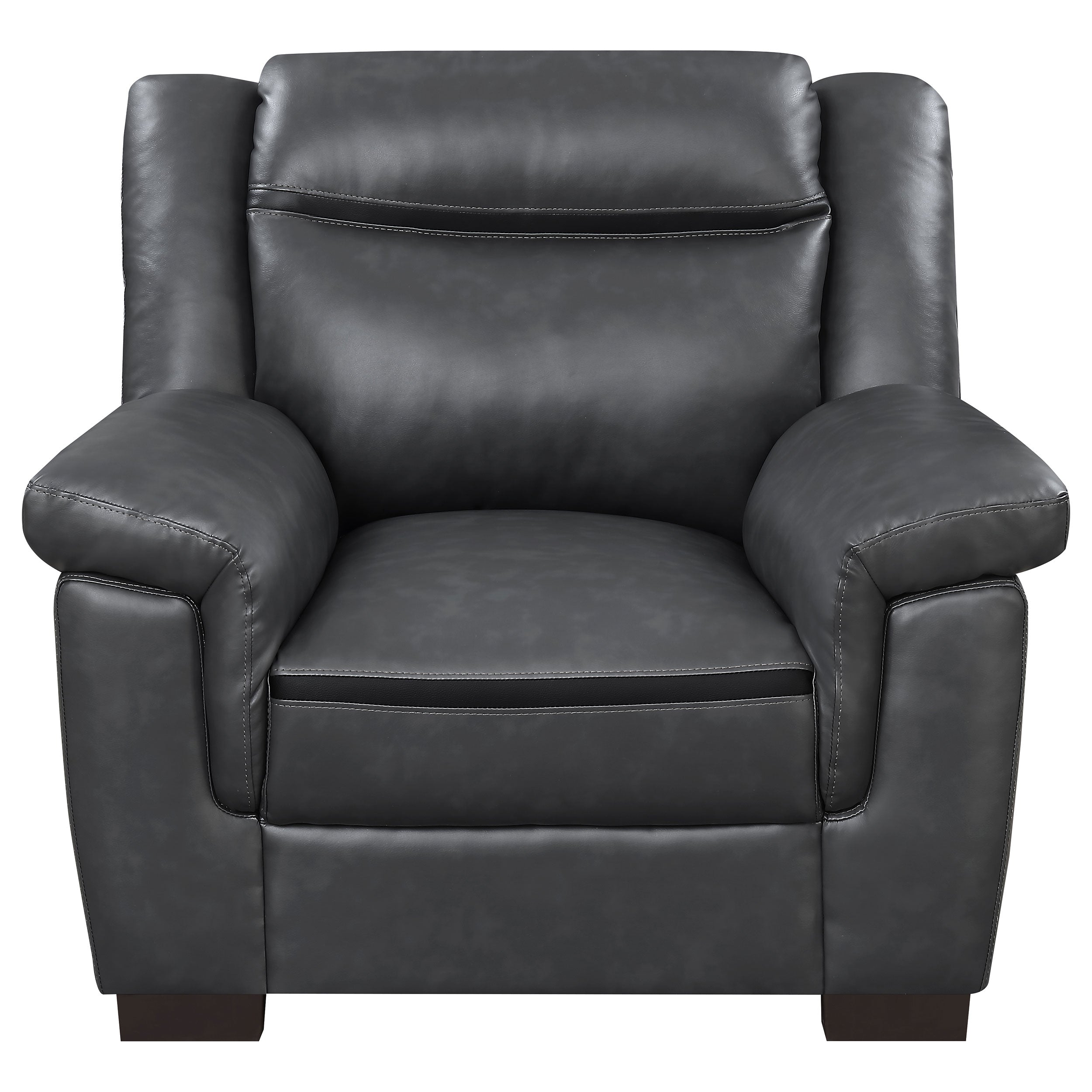 Arabella Grey Faux Leather Chair