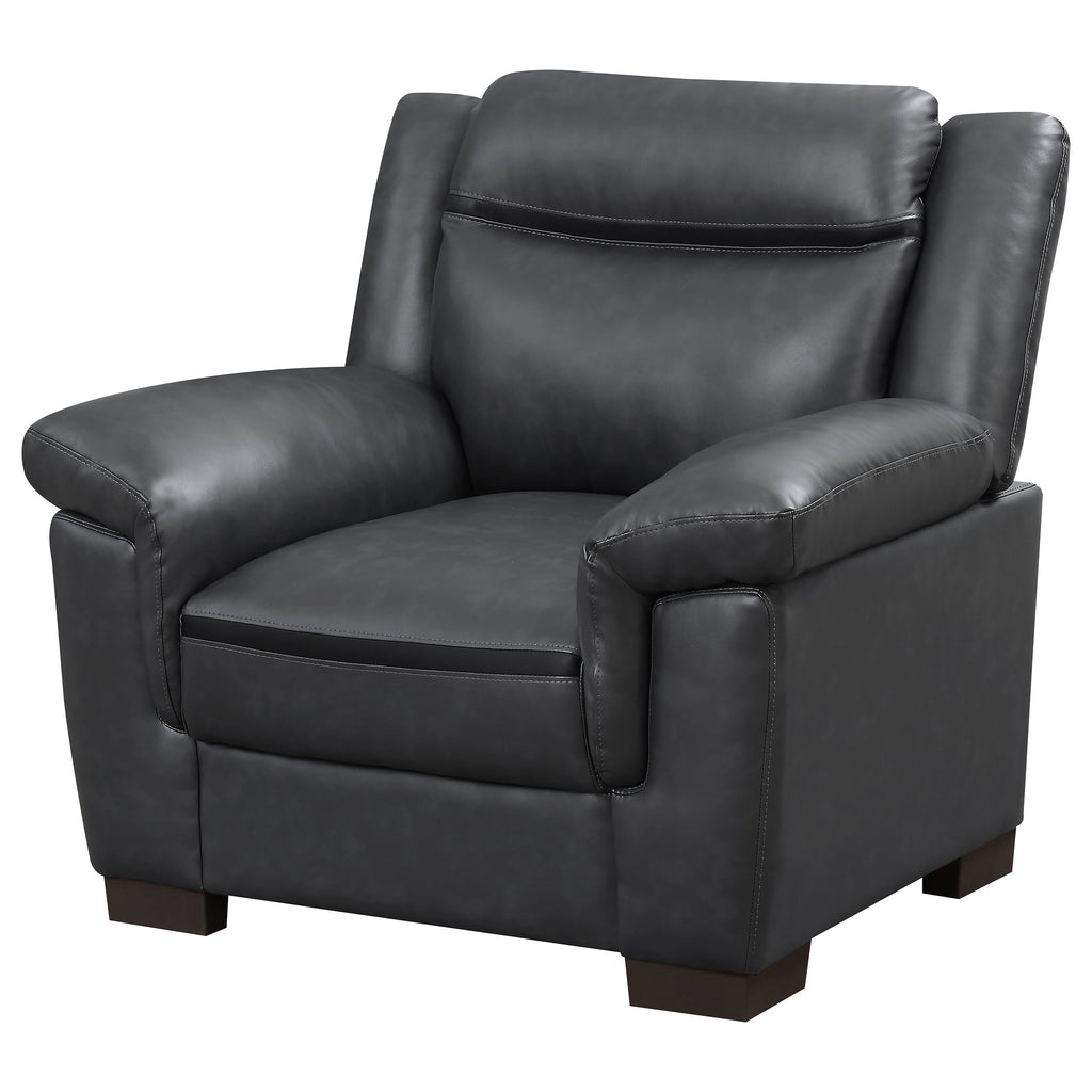 Arabella Grey Faux Leather Chair