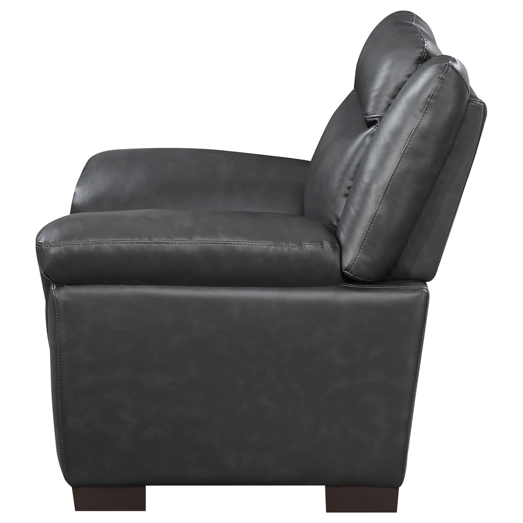 Arabella Grey Faux Leather Chair