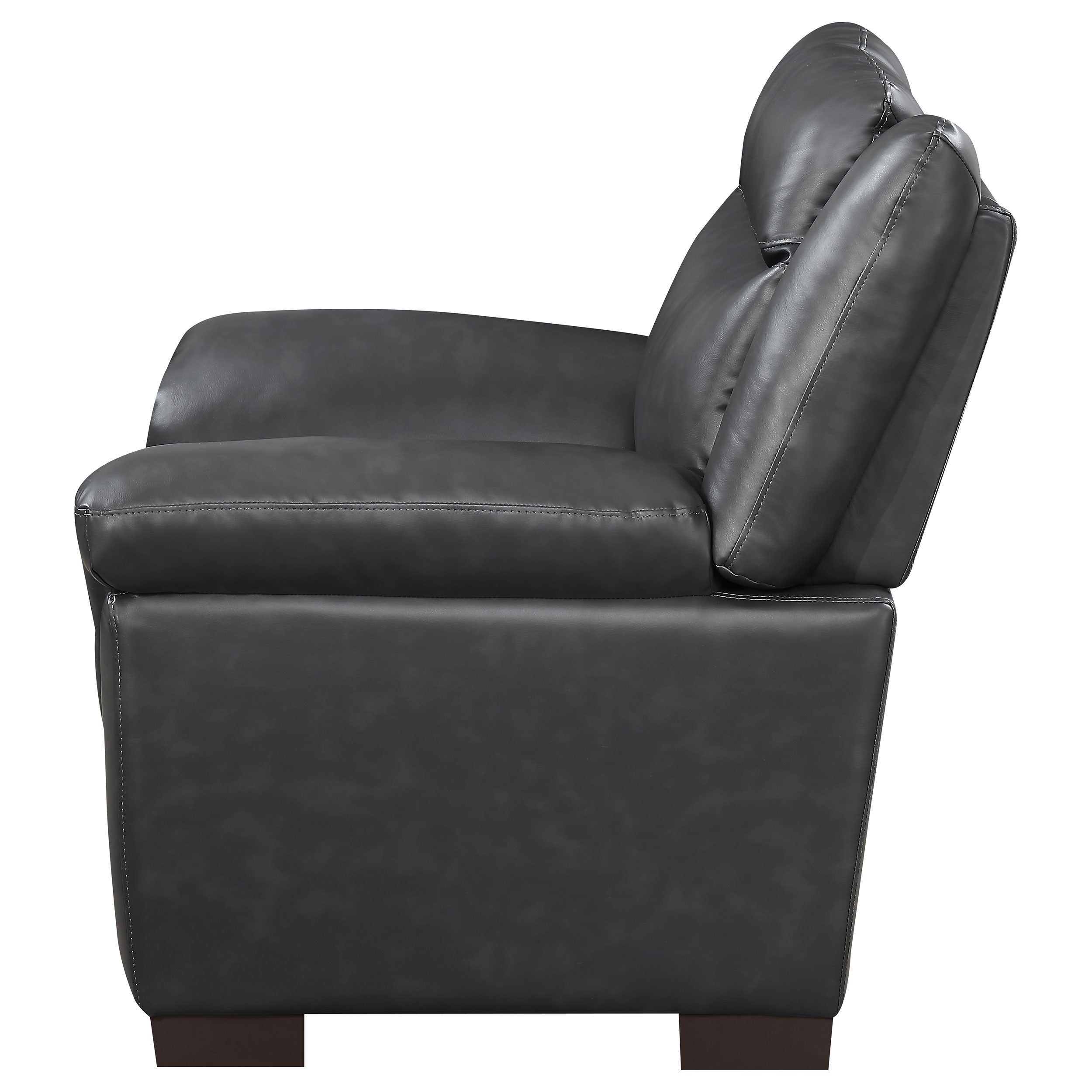 Arabella Grey Faux Leather Chair