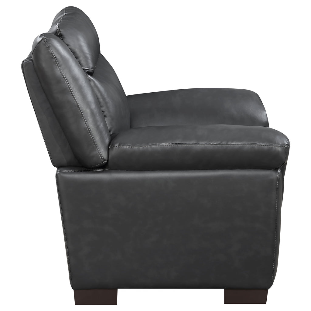 Arabella Grey Faux Leather Chair