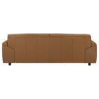 Buxton Top Grain Leather Upholstered Sofa Orange