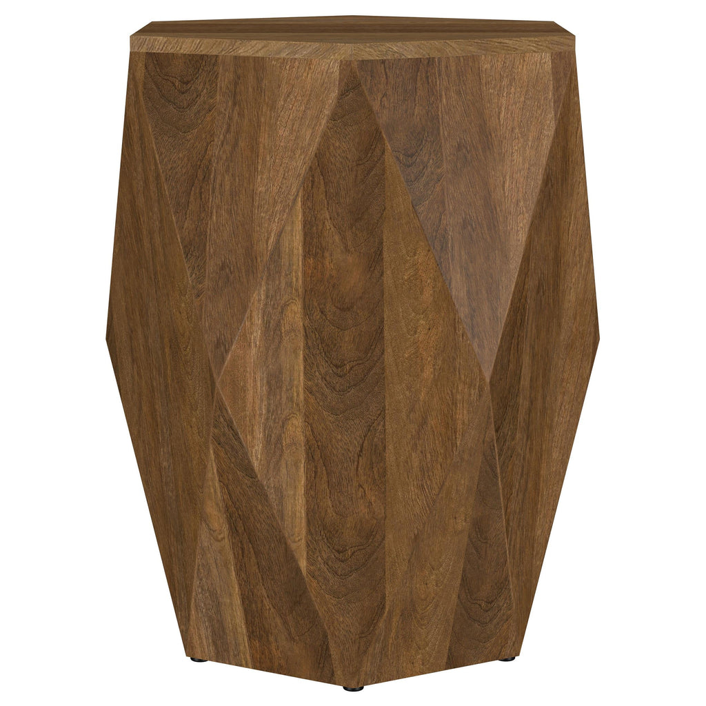 Zalika Hexagonal Solid Mango Wood Coffee Table Natural