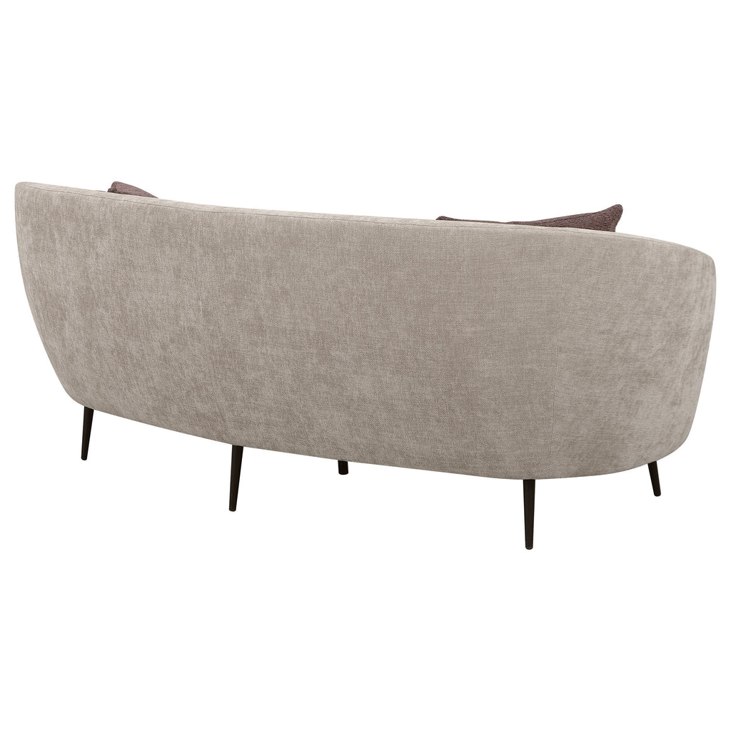 Ellorie 2-piece Upholstered Curved Sofa Set Beige