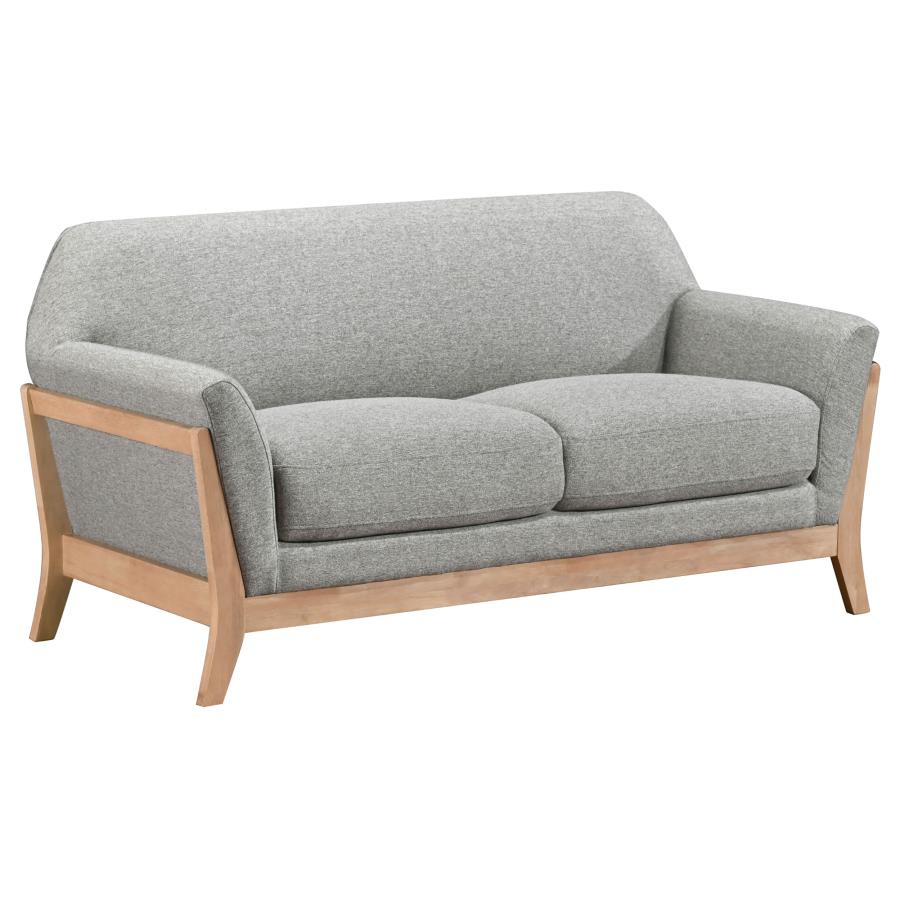 Vaughn Fabric Upholstered Flared Arm Sofa Grey