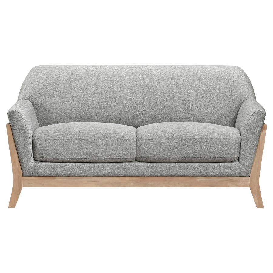 Vaughn Fabric Upholstered Flared Arm Sofa Grey