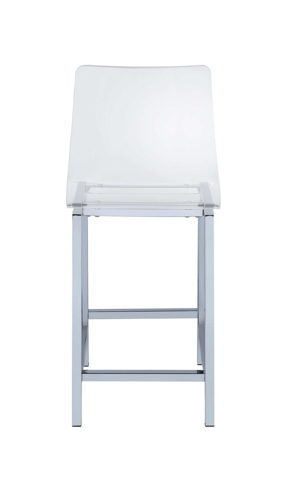 Juelia Clear Acrylic Counter Chair Chrome (Set of 2)