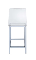 Juelia Clear Acrylic Counter Chair Chrome (Set of 2)