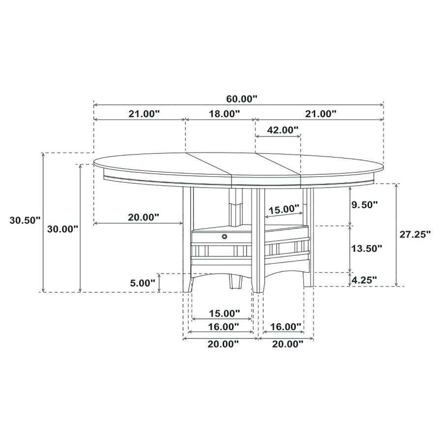 Lavon 5-piece Oval Extension Leaf Dining Set Medium Grey