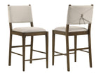 Ottowa Upholstered Counter Side Chair Brown (Set of 2)
