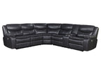 Sycamore Upholstered Power Reclining Sectional Sofa Brown