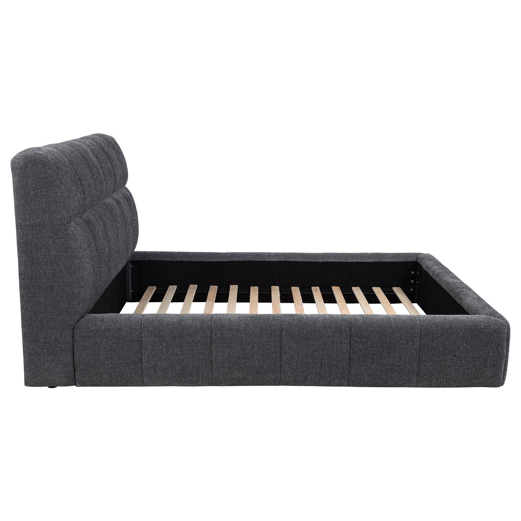 Nollet 48-inch Upholstered Eastern King Platform Bed Cream
