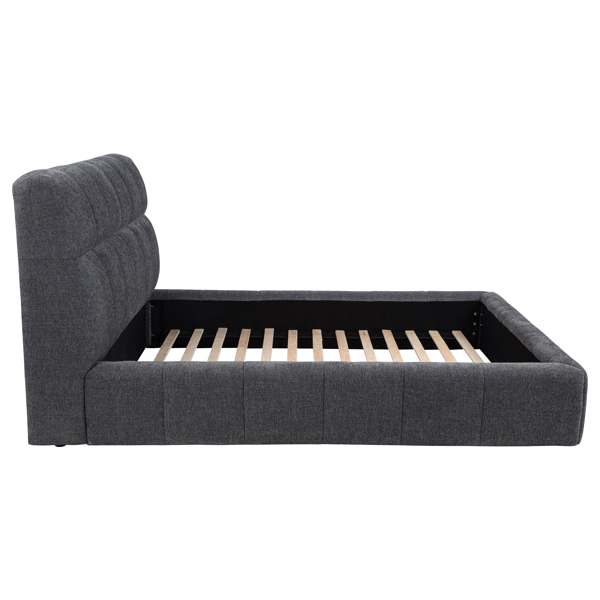 Nollet 48-inch Upholstered Eastern King Platform Bed Cream