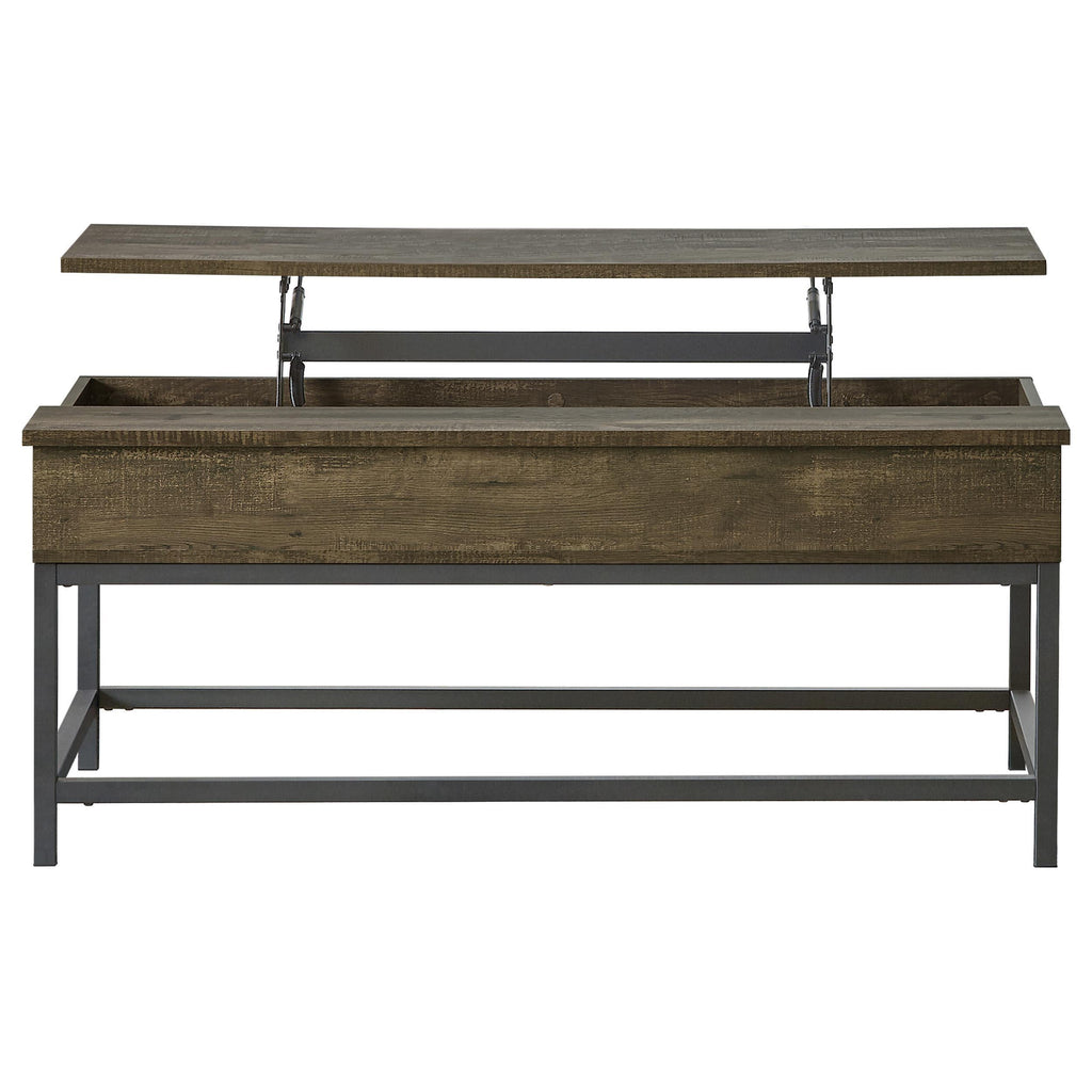 Byers Engineered Wood Lift Top Coffee Table Brown Oak